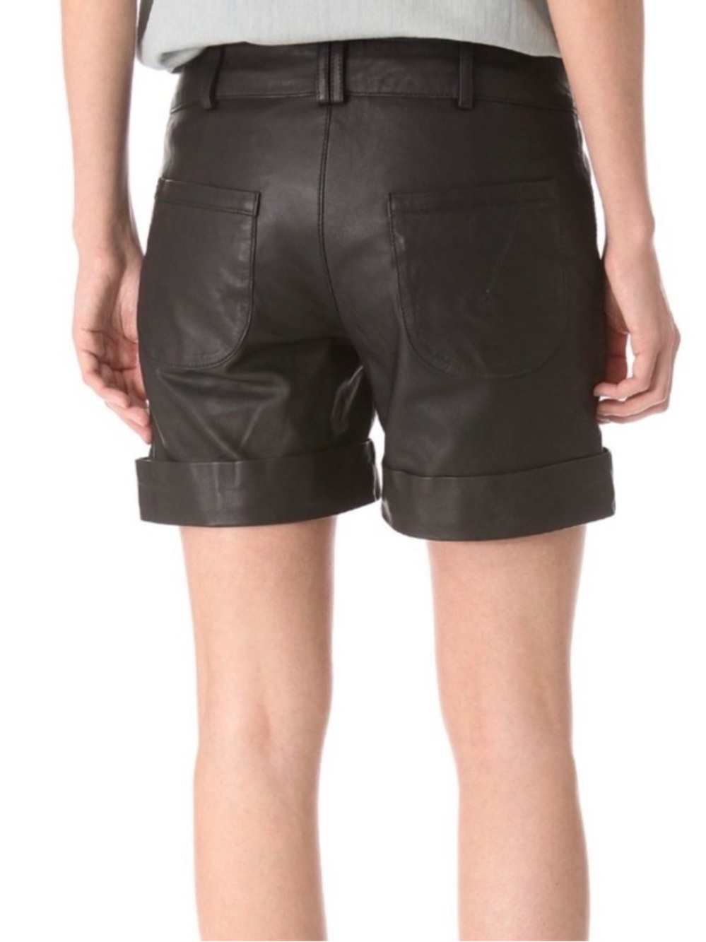 Lot 78 Black Leather Shorts